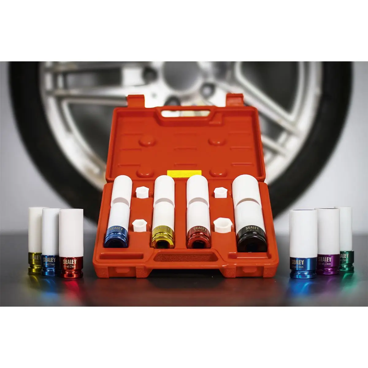 Sealey Alloy Wheel Impact Socket Set 4pc 1/2"Sq Drive - Image 3