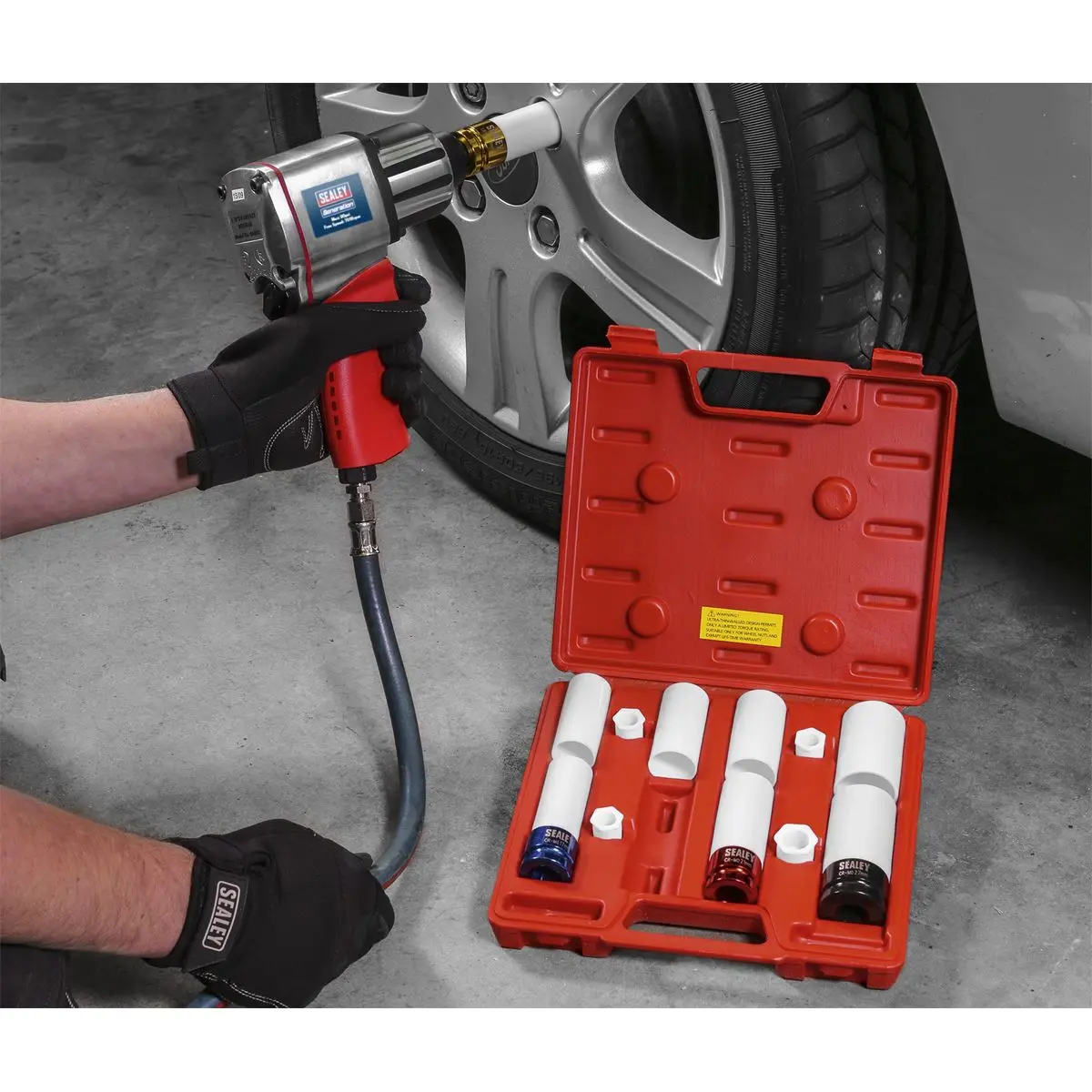 Sealey Alloy Wheel Impact Socket Set 4pc 1/2"Sq Drive - Image 5