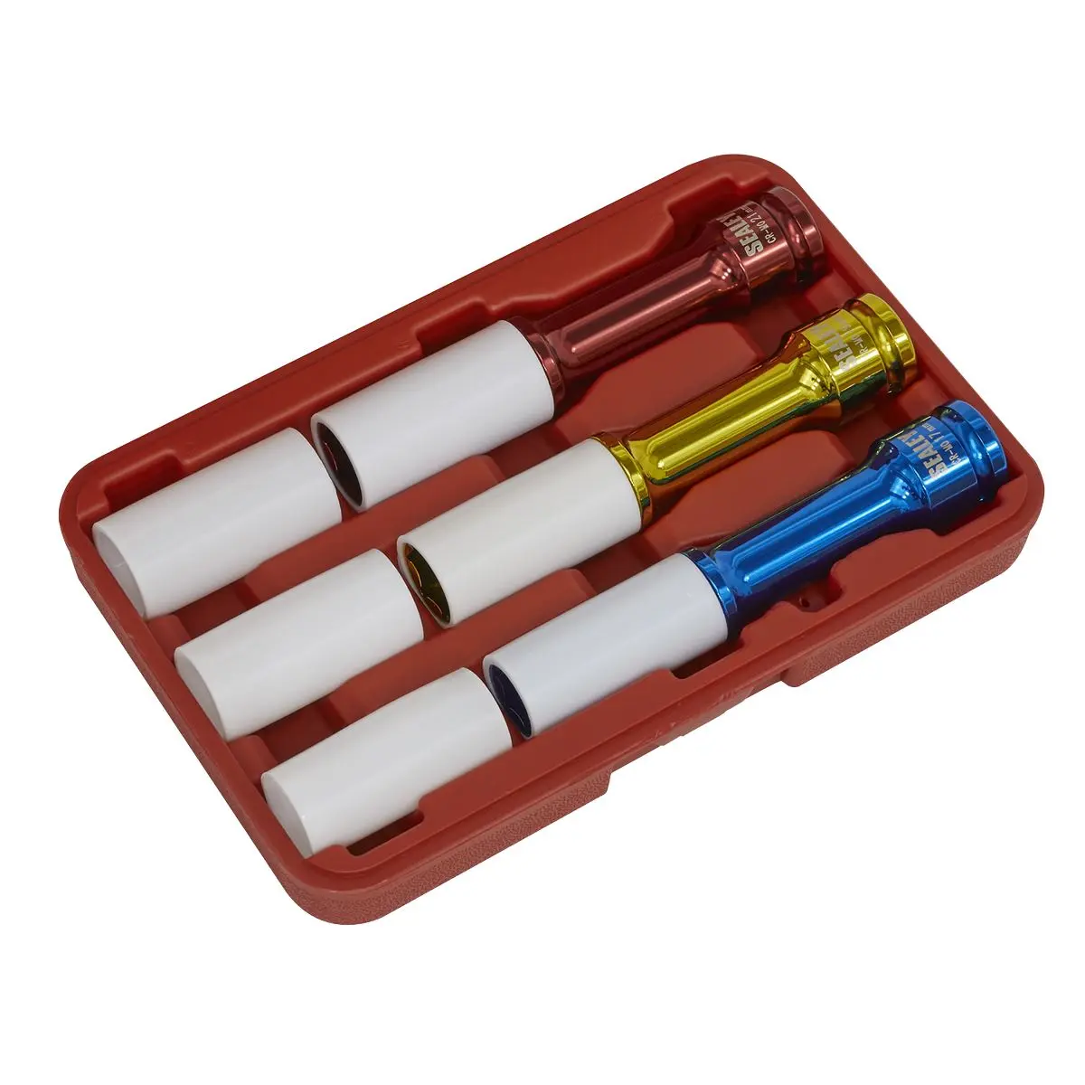 Sealey Alloy Wheel Long Reach Impact Socket Set 3pc 1/2"Sq Drive - Image 4