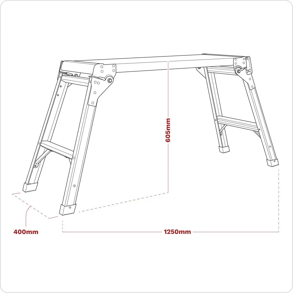 Sealey Aluminium Folding Platform 2-Tread EN 131 - Image 4