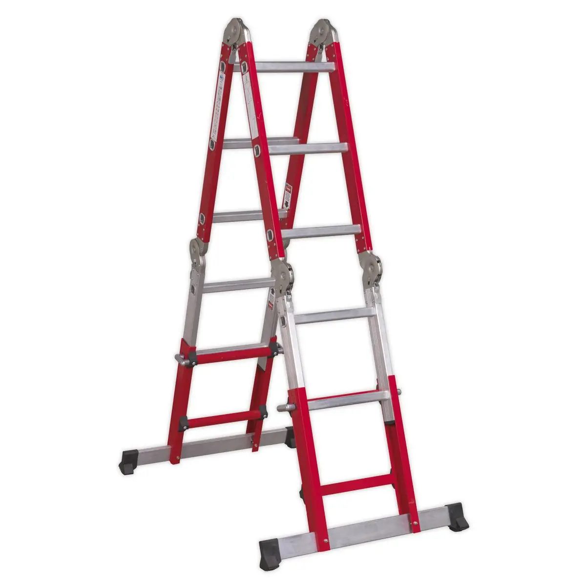Sealey Aluminium Multipurpose Ladder EN 131 Adjustable Height - Image 3