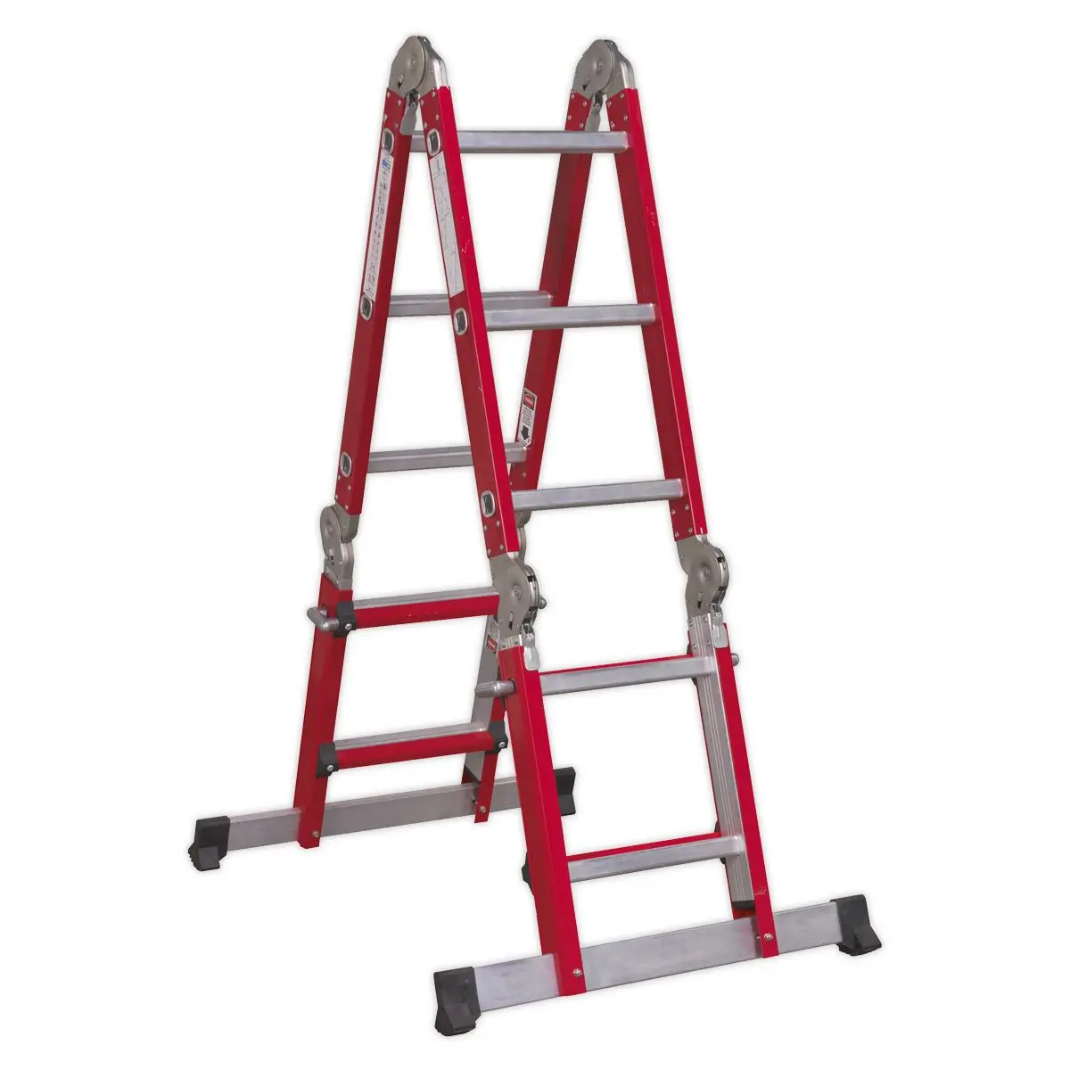 Sealey Aluminium Multipurpose Ladder EN 131 Adjustable Height - Image 4