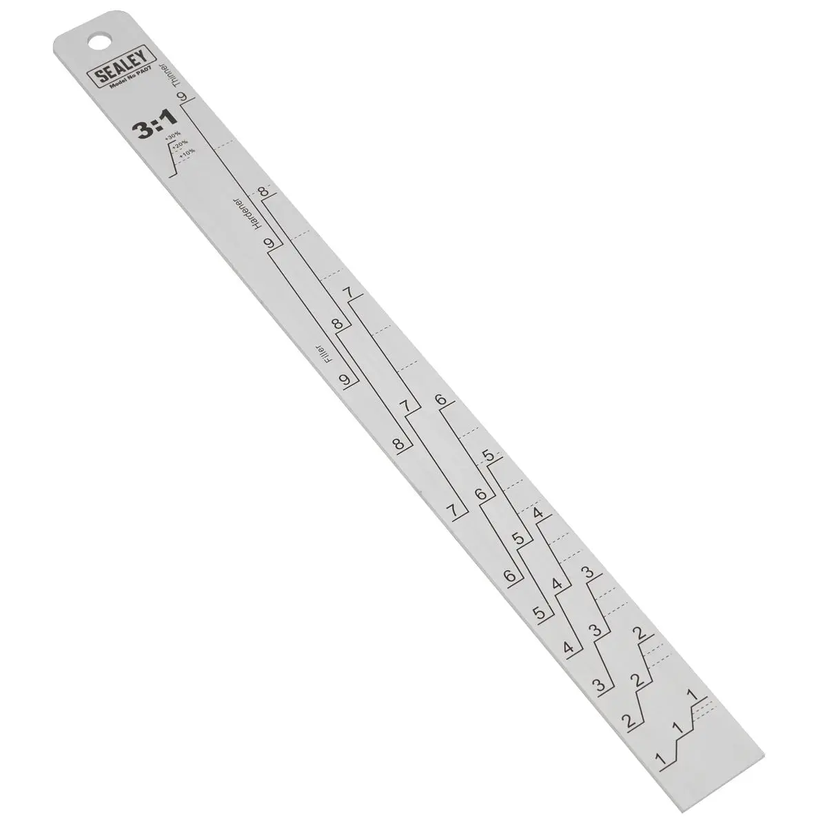 Sealey Aluminium Paint Measuring Stick 1:1/3:1 - Image 3