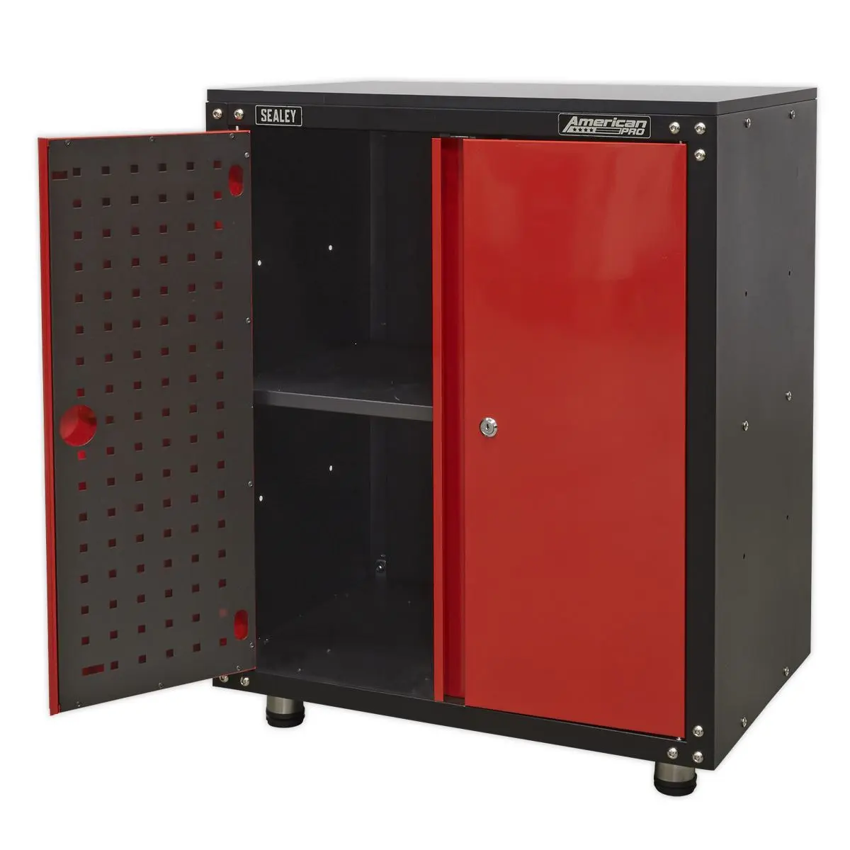 Sealey American Pro Modular 2 Door Cabinet with Worktop 665mm - Image 3