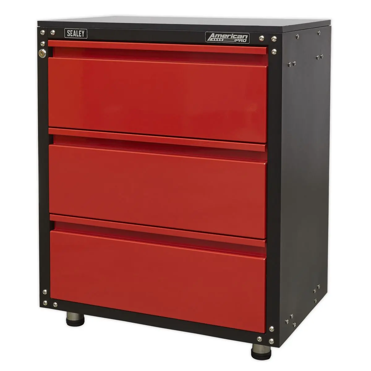 Sealey American Pro Modular 3 Drawer Cabinet with Worktop 665mm - Image 6
