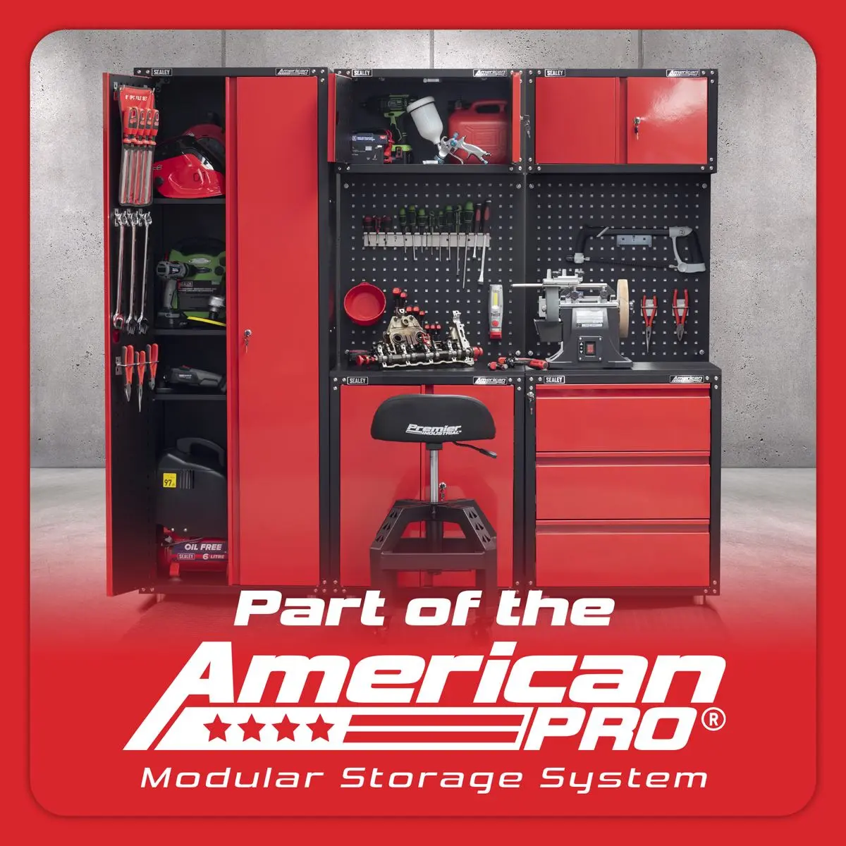 Sealey American Pro American PRO® 2.6m Storage System - Image 11