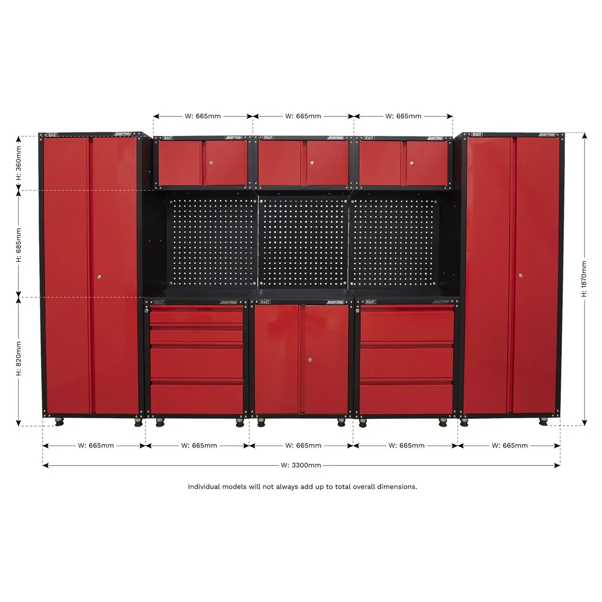 Sealey American Pro American PRO® 3.3m Storage System - Image 5