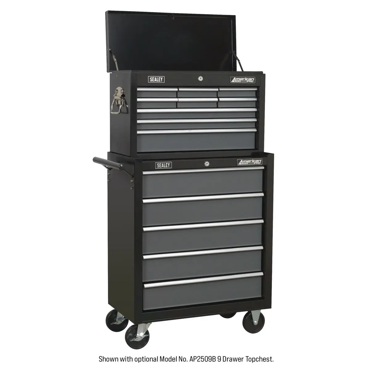 Sealey American Pro Rollcab 5 Drawer with Ball-Bearing Slides - Black/Grey - Image 2