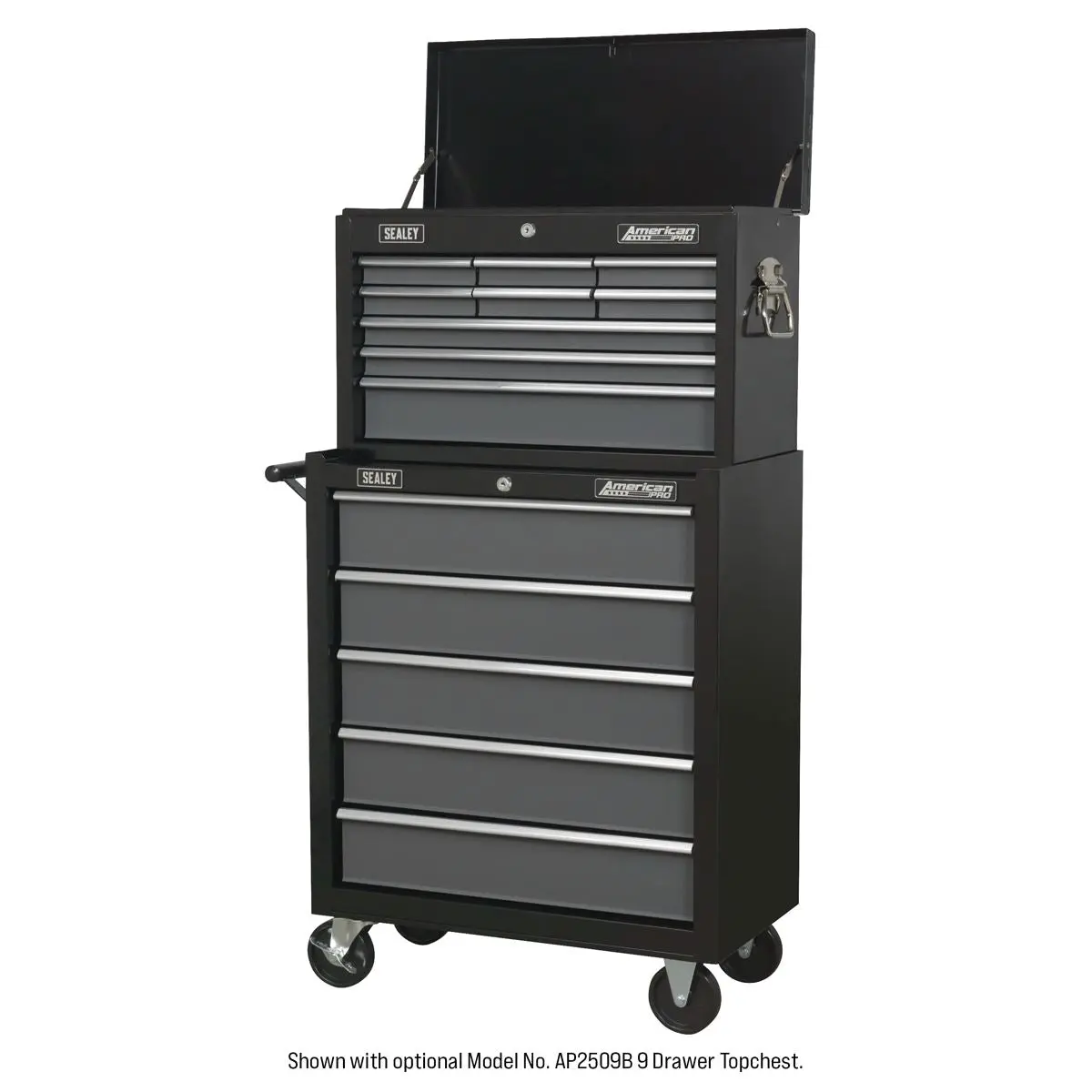 Sealey American Pro Rollcab 5 Drawer with Ball-Bearing Slides - Black/Grey - Image 3