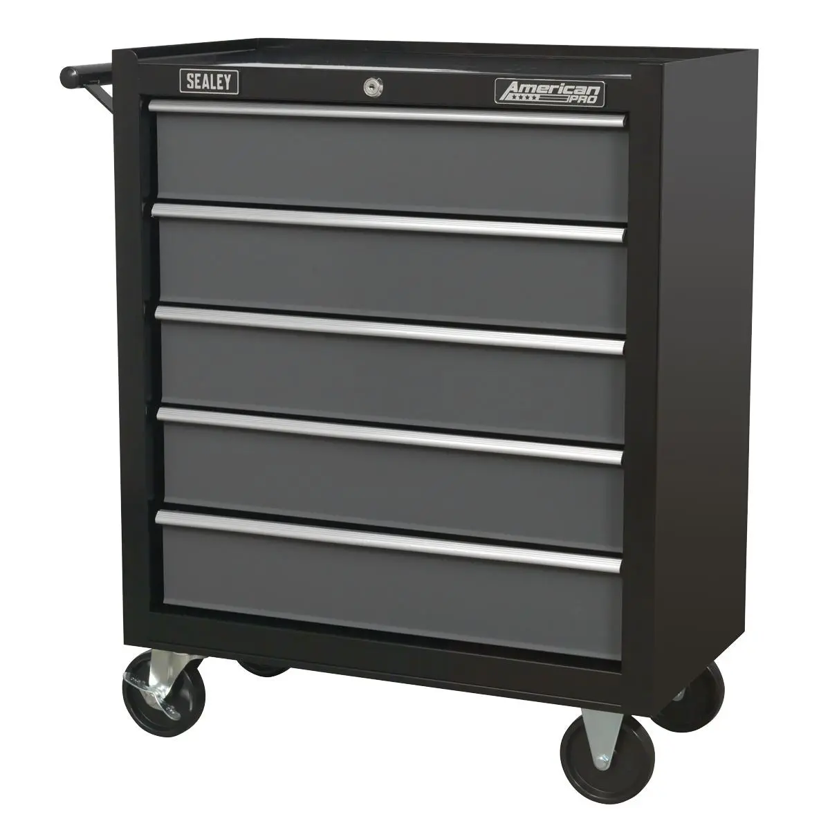 Sealey American Pro Rollcab 5 Drawer with Ball-Bearing Slides - Black/Grey - Image 7