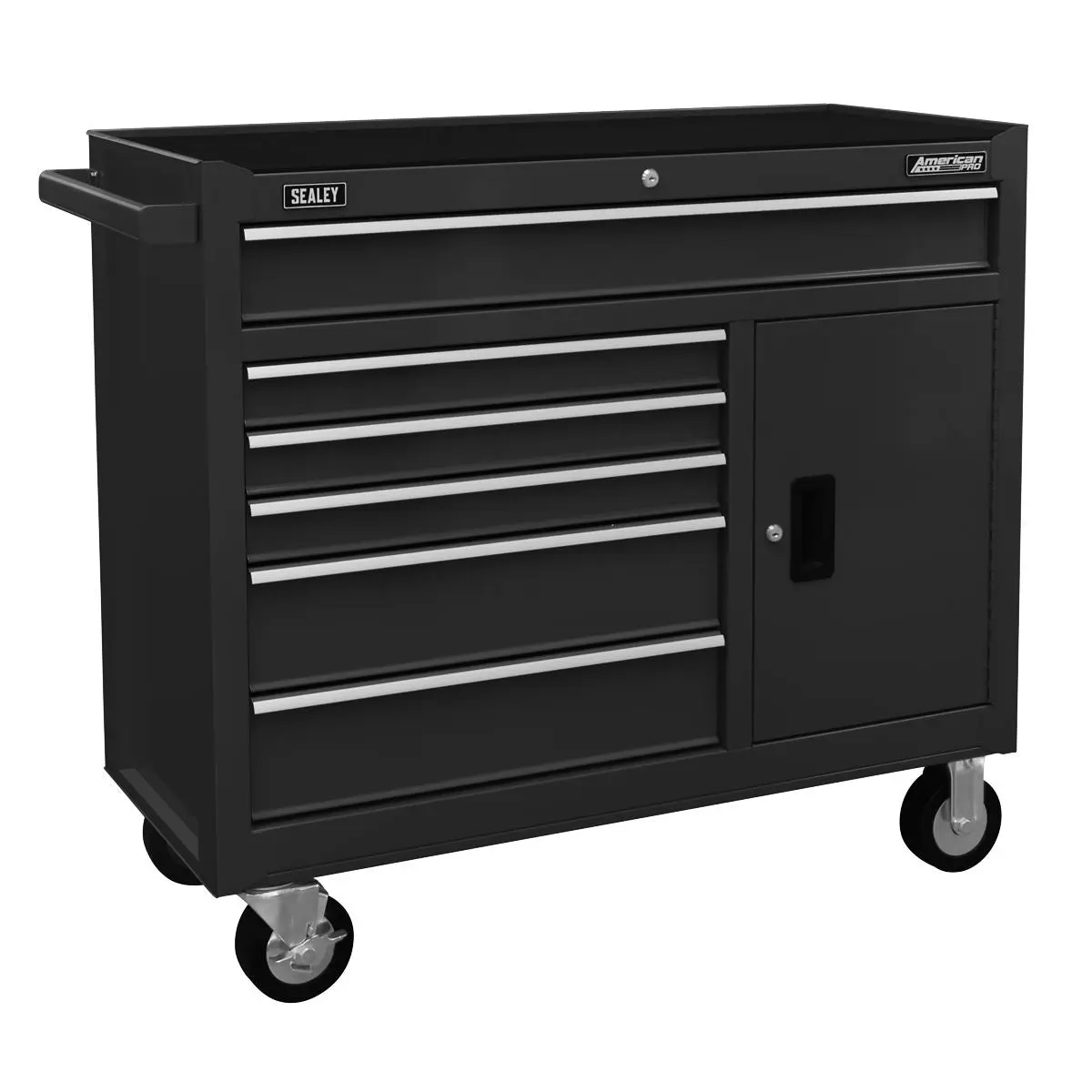 Sealey American Pro Rollcab 6 Drawer with Ball Bearing Slides - Black
