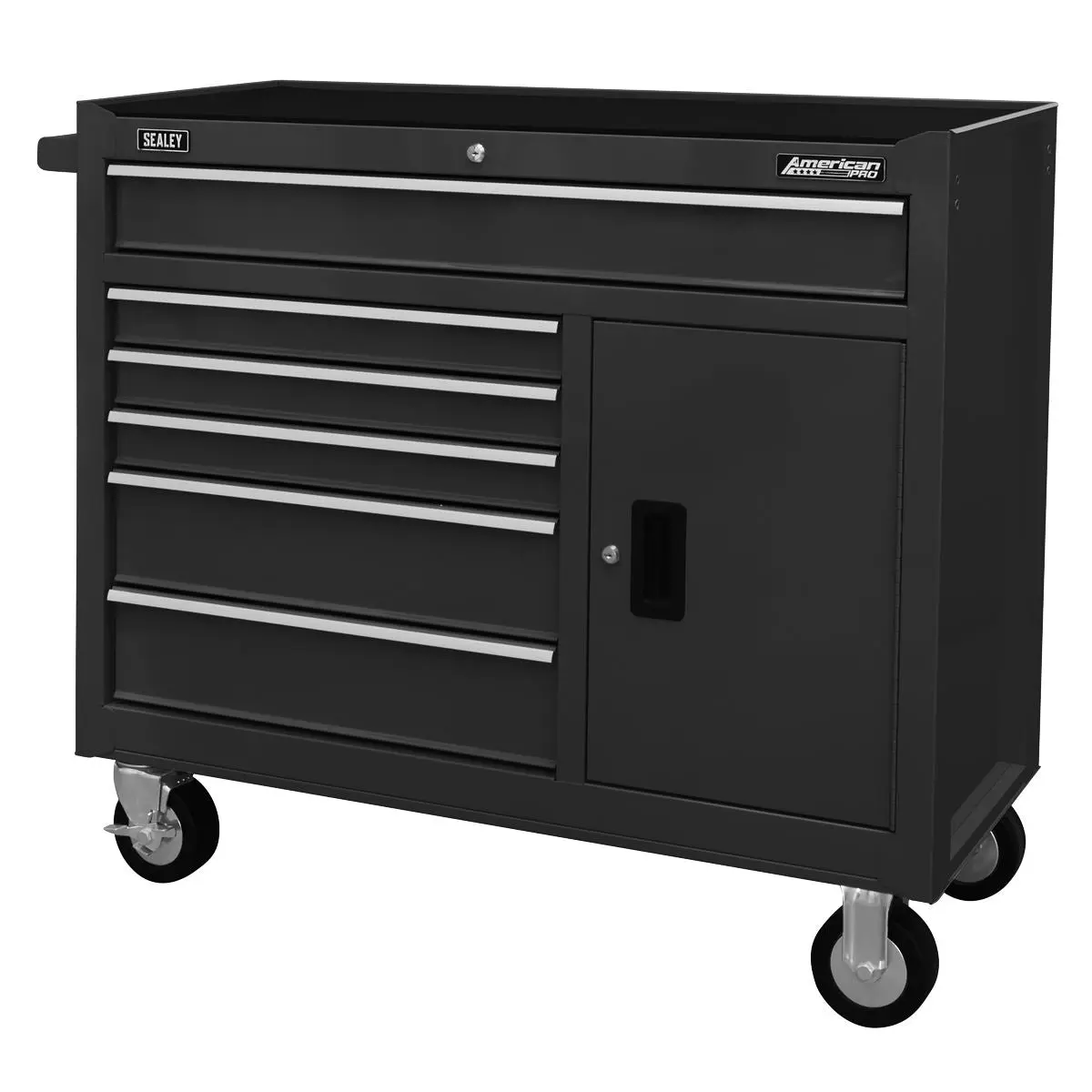 Sealey American Pro Rollcab 6 Drawer with Ball Bearing Slides - Black - Image 8