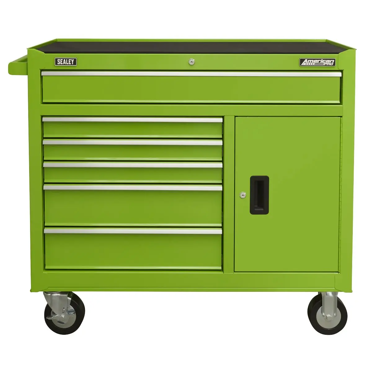 Sealey American Pro Rollcab 6 Drawer with Ball Bearing Slides - Green - Image 3