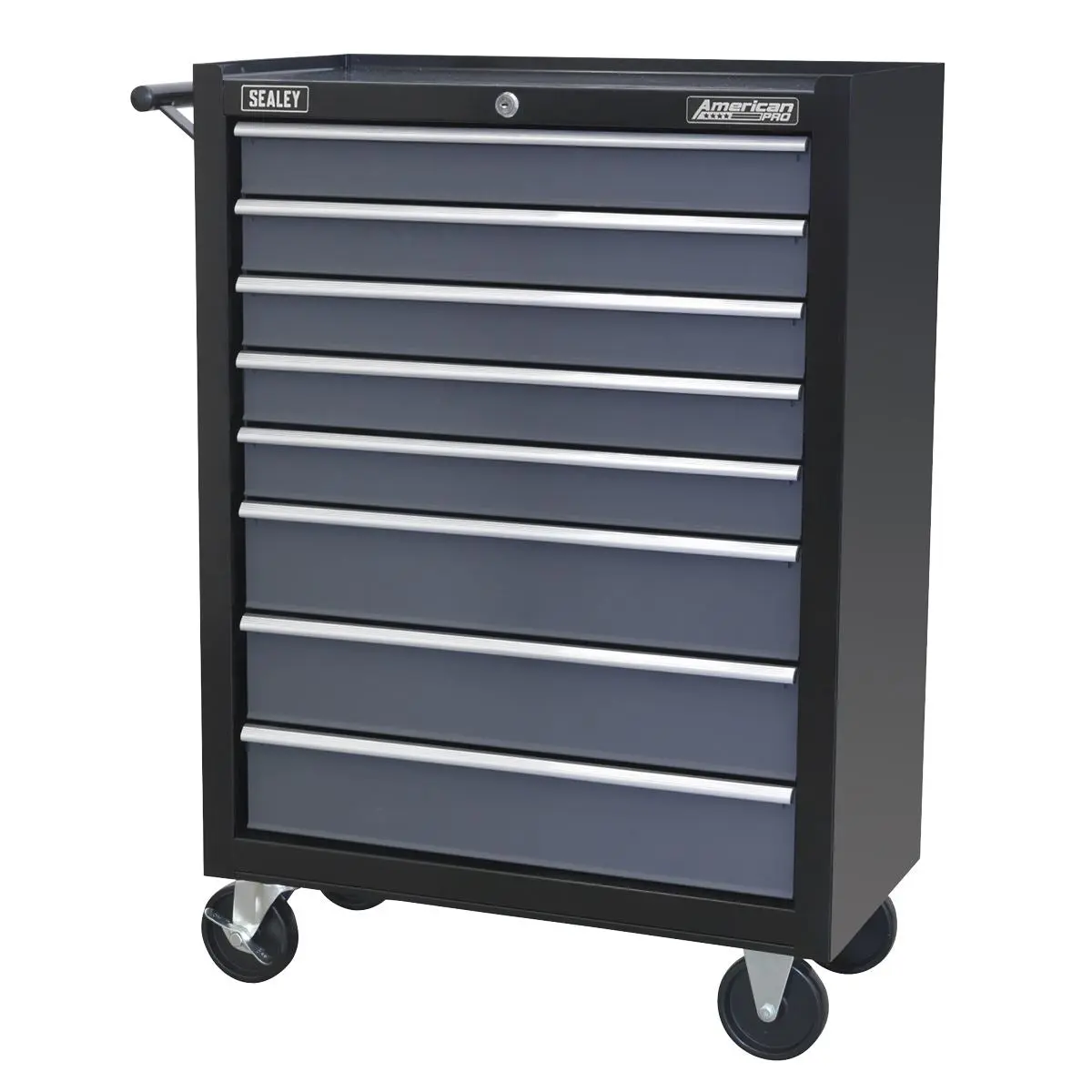 Sealey American Pro Rollcab 8 Drawer with Ball-Bearing Slides - Black/Grey - Image 2