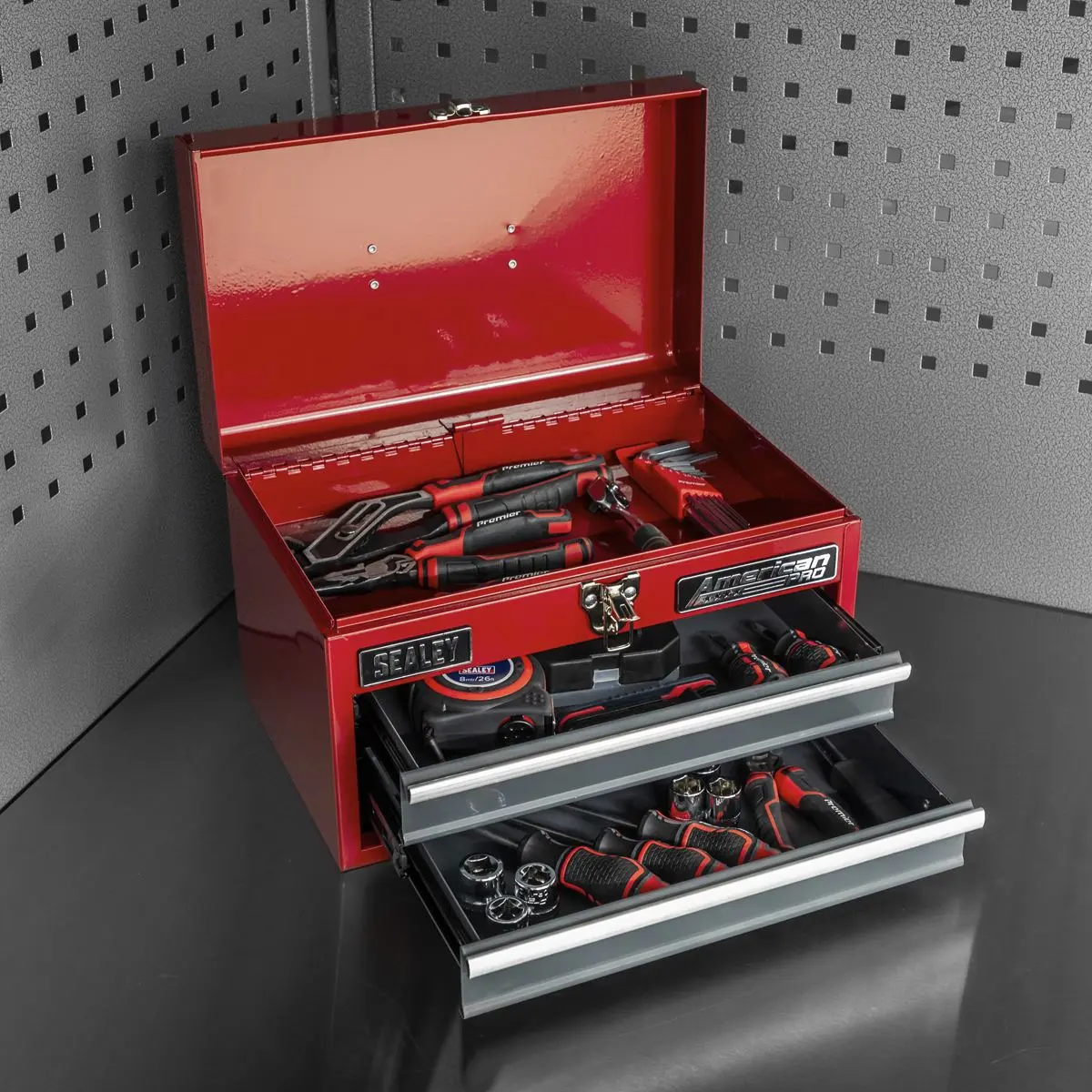 Sealey American Pro Toolbox 2 Drawer with Ball Bearing Slides - Image 2