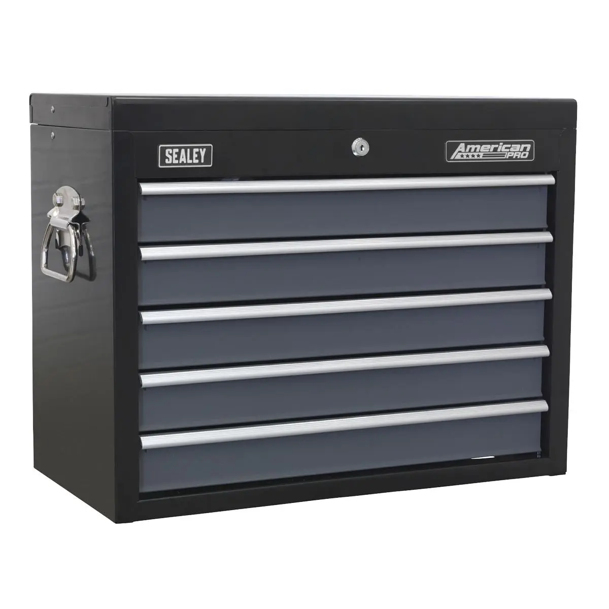 Sealey American Pro Topchest 5 Drawer with Ball-Bearing Slides - Black/Grey - Image 3