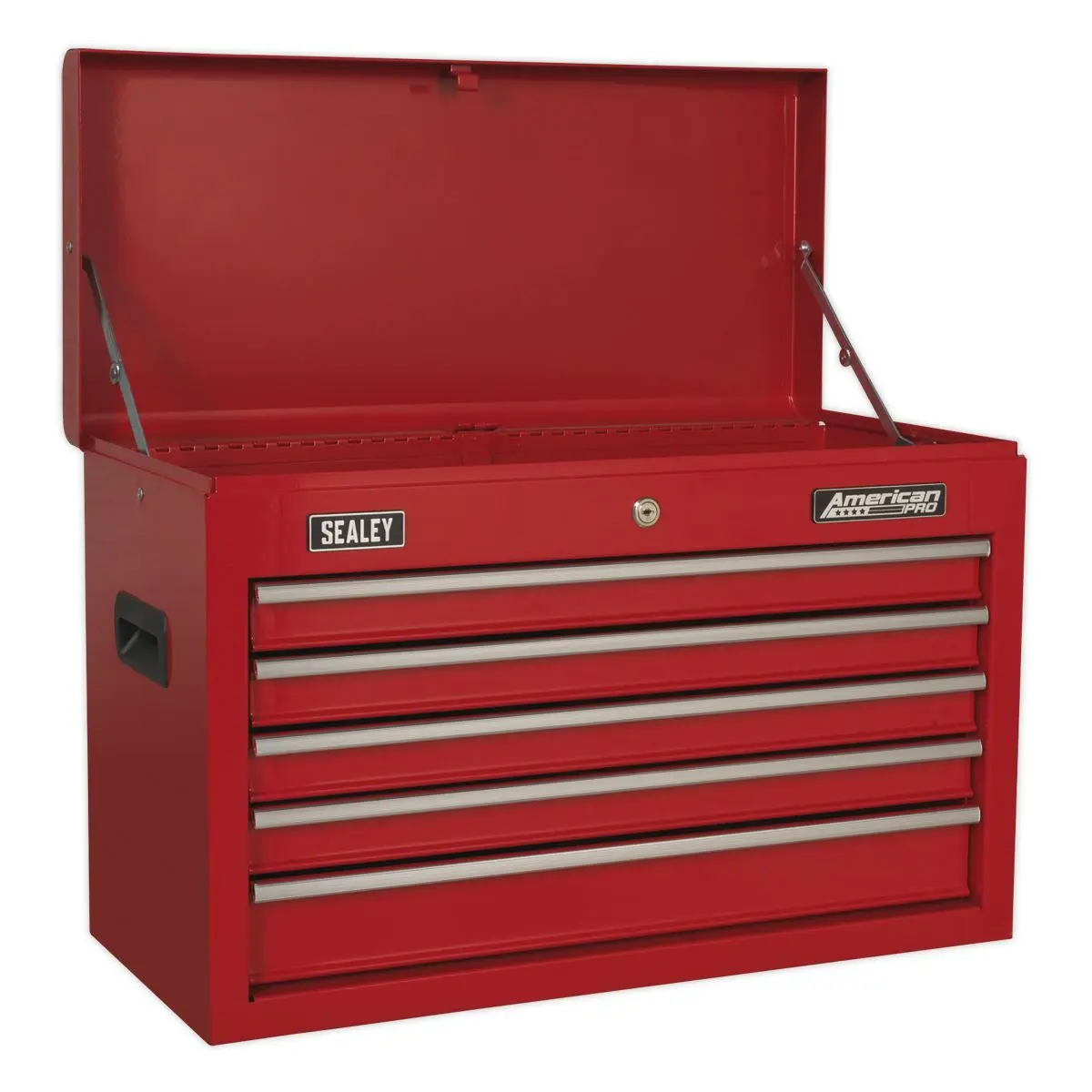 Sealey American Pro Topchest 5 Drawer with Ball-Bearing Slides - Red & 272pc Tool Kit - Image 4