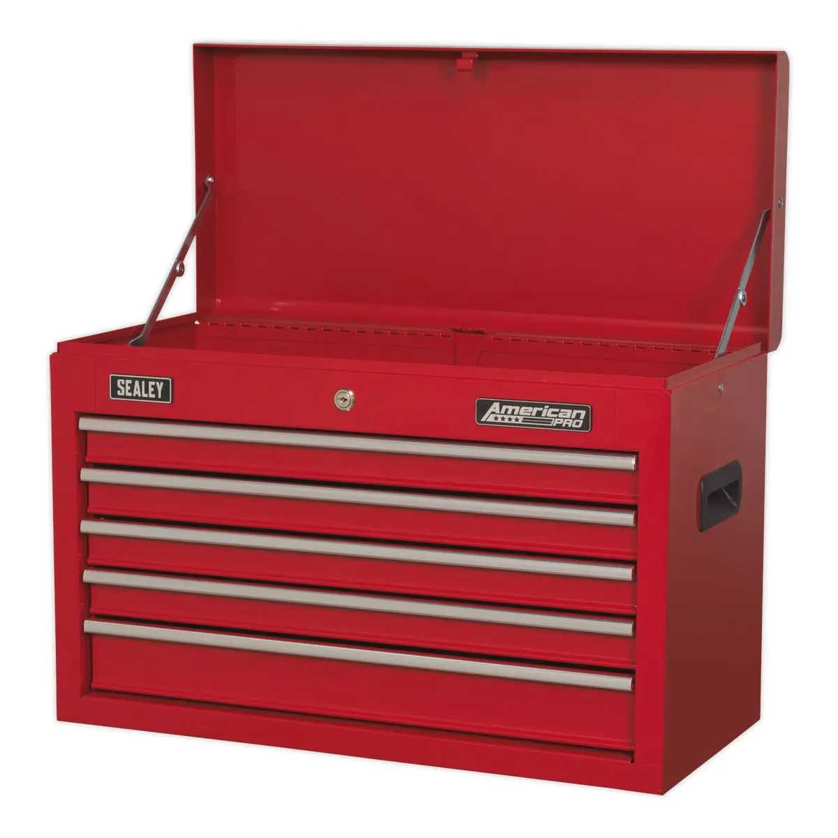 Sealey American Pro Topchest 5 Drawer with Ball-Bearing Slides - Red - Image 3