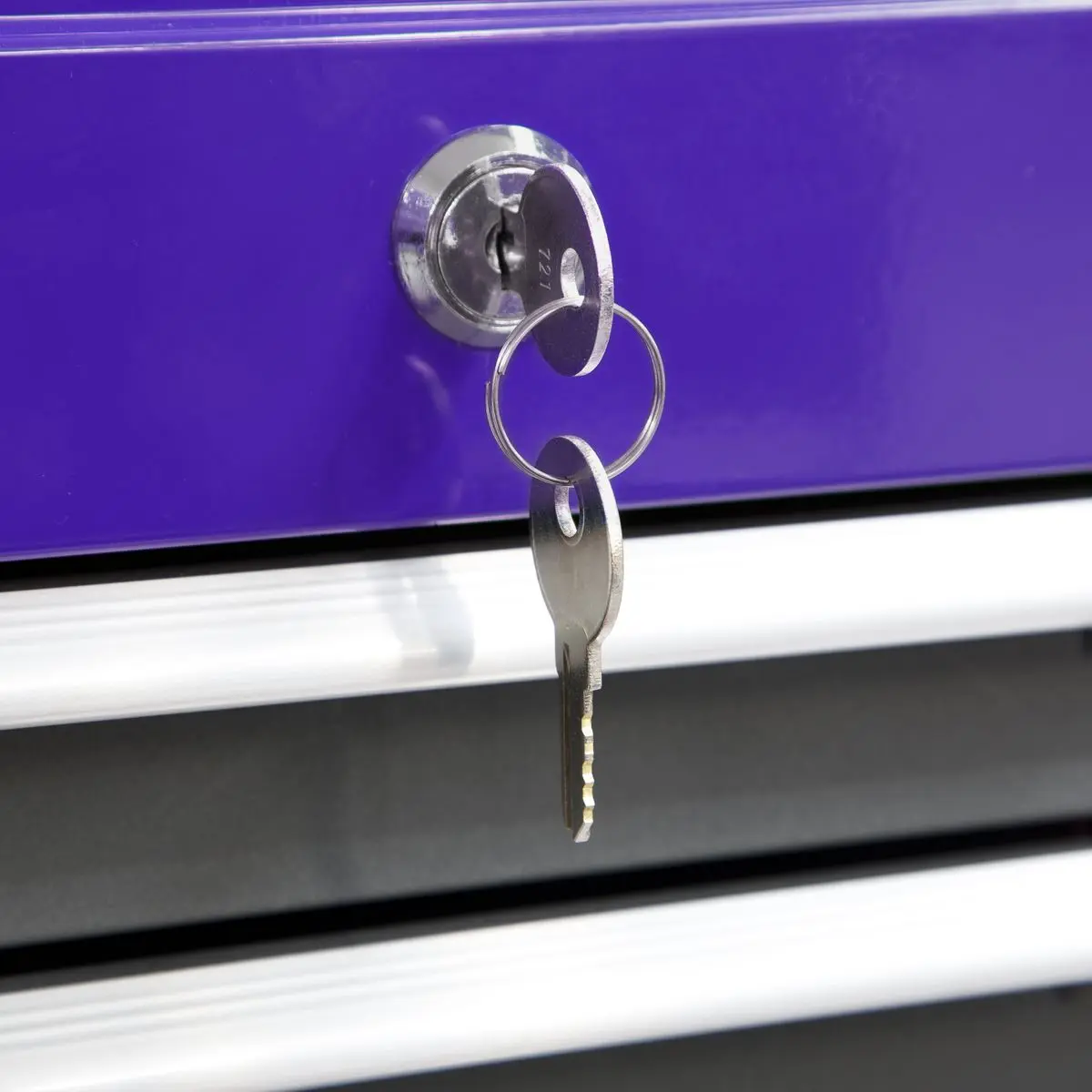 Sealey American Pro Topchest, Mid-Box Tool Chest & Rollcab 9 Drawer Stack - Purple - Image 6