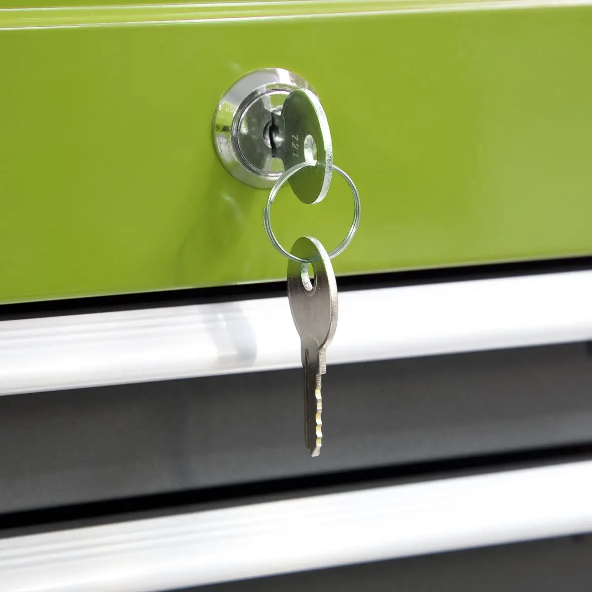 Sealey American Pro Topchest & Rollcab Combination 6 Drawer with Ball-Bearing Slides - Green/Grey - Image 2