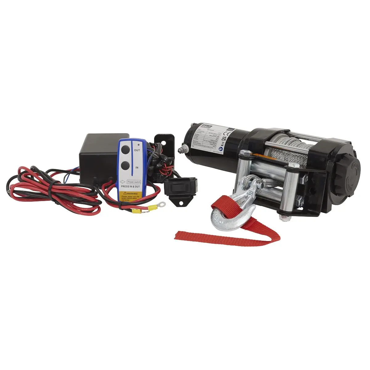 Sealey ATV Winch 1000kg Line Pull 12V - Image 3