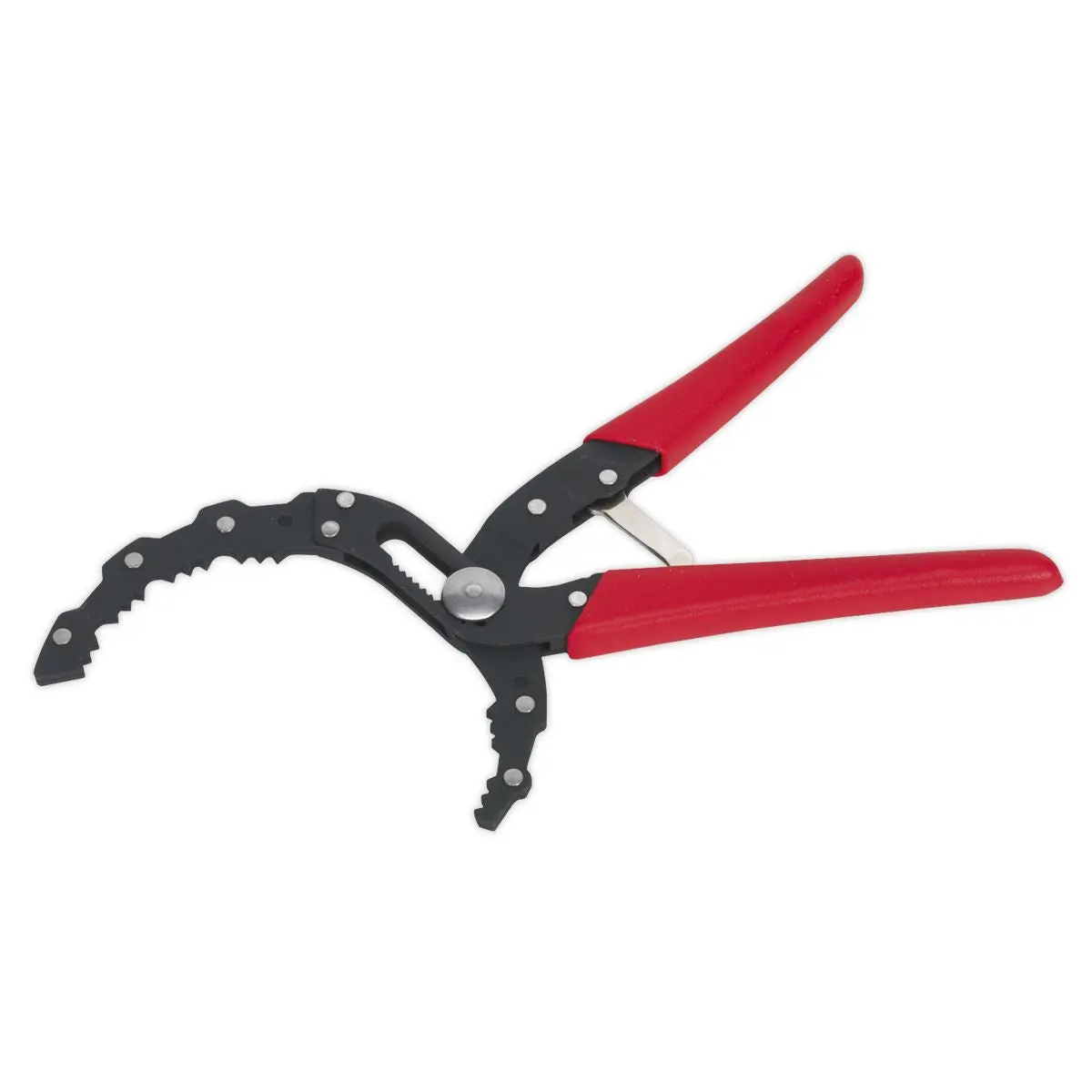 Sealey Auto-Adjusting Oil Filter Pliers Serrated Jaws Layered Steel - Image 2