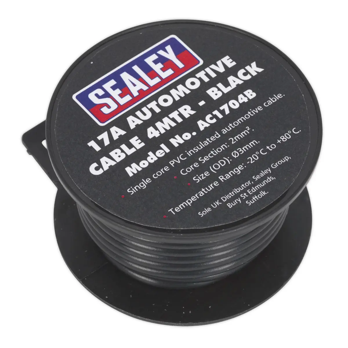 Sealey Automotive Cable Thick Wall 17A 4m Black - Image 2