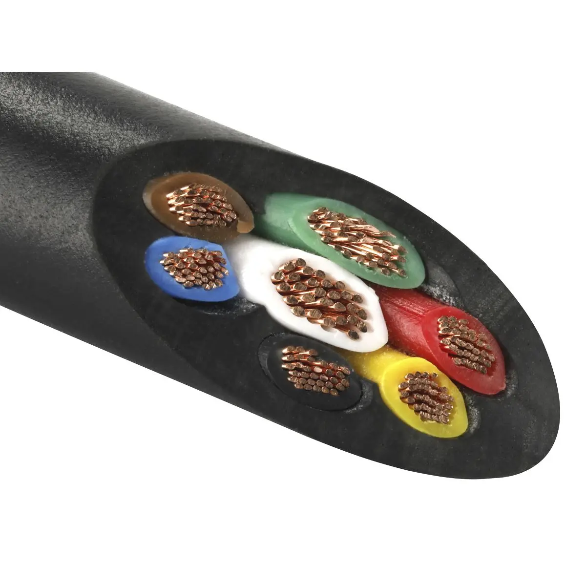 Sealey Automotive Cable Thin Wall 6 x 1mm² 32/0.20mm, 1 x 2mm² 28/0.30mm 30m Black - Image 2