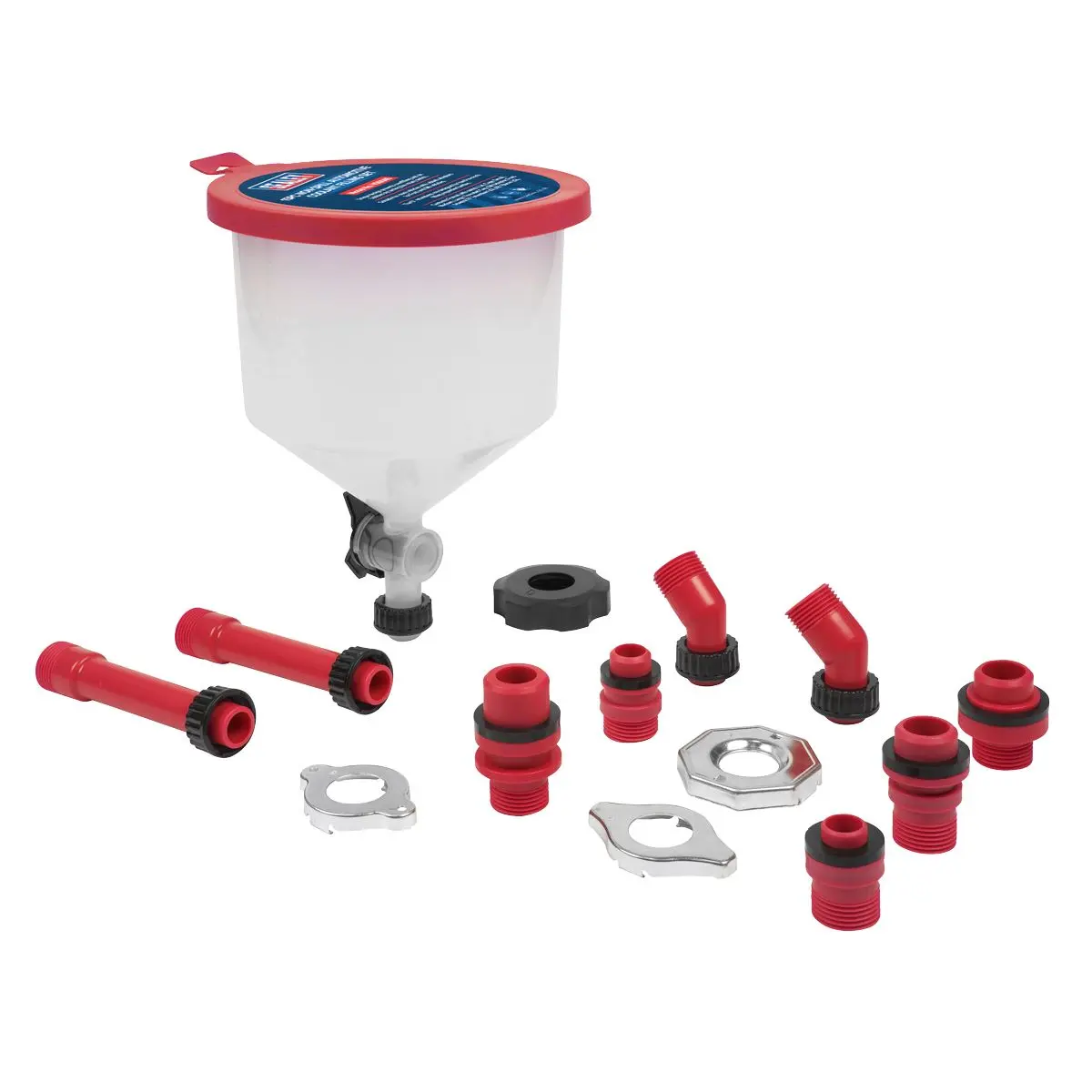 Sealey Automotive Coolant Filling Set Non-Spill 15pc - Image 6