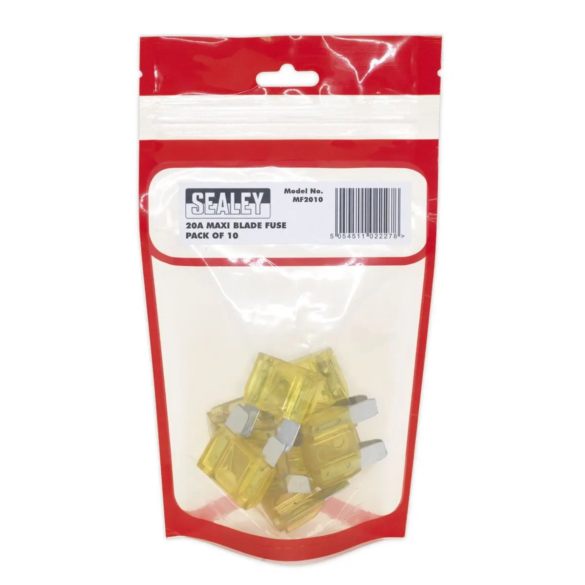 Sealey Automotive MAXI Blade Fuse 20A Pack of 10 - Image 2
