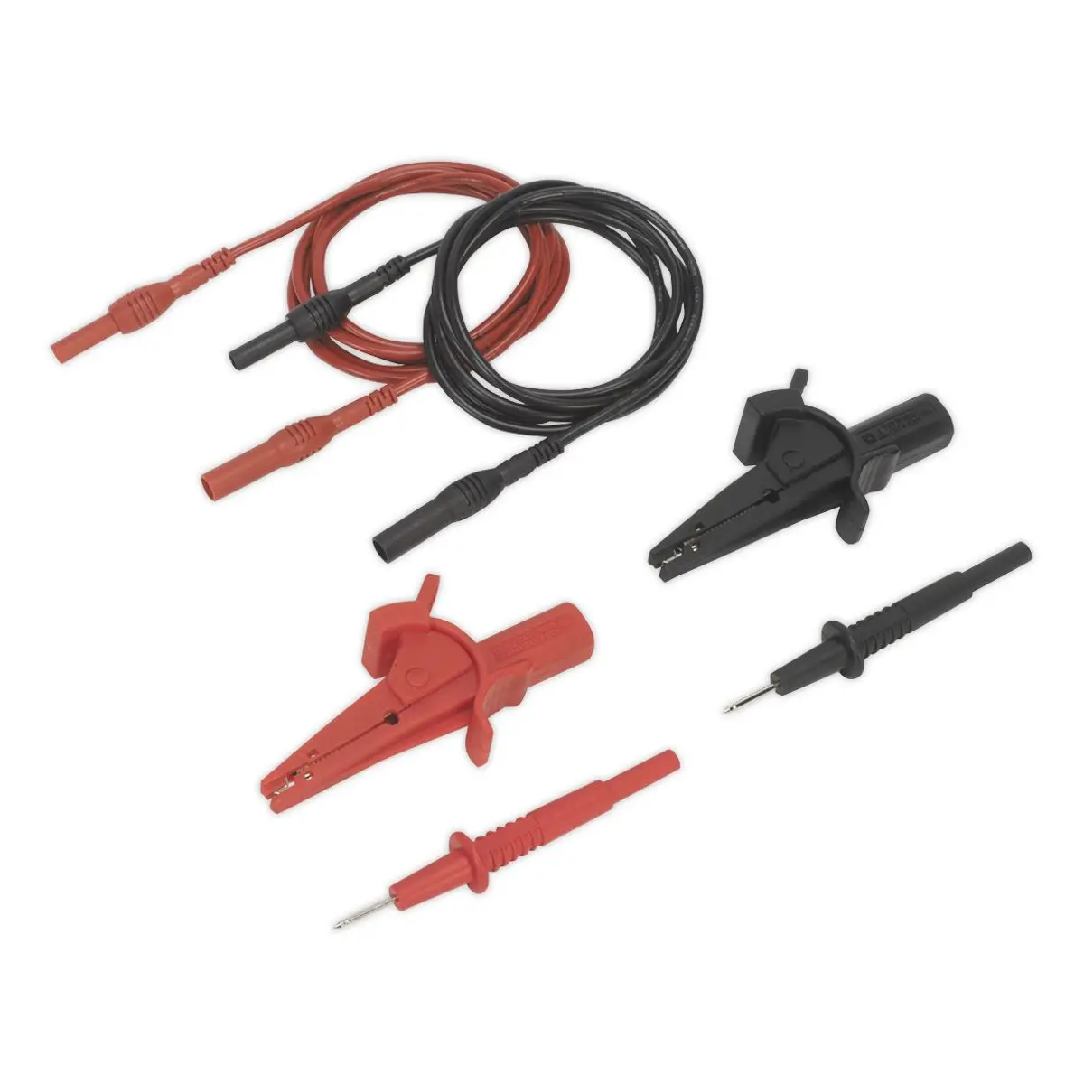 Sealey Automotive Test Lead & Crocodile Clip Set 6pc - Image 4