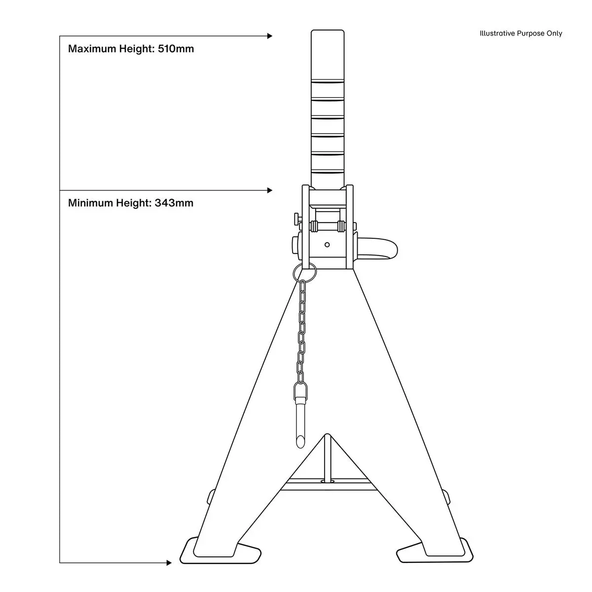 Sealey Auto Rise Ratchet Axle Stands (Pair) 3 Tonne Capacity per Stand - Image 3