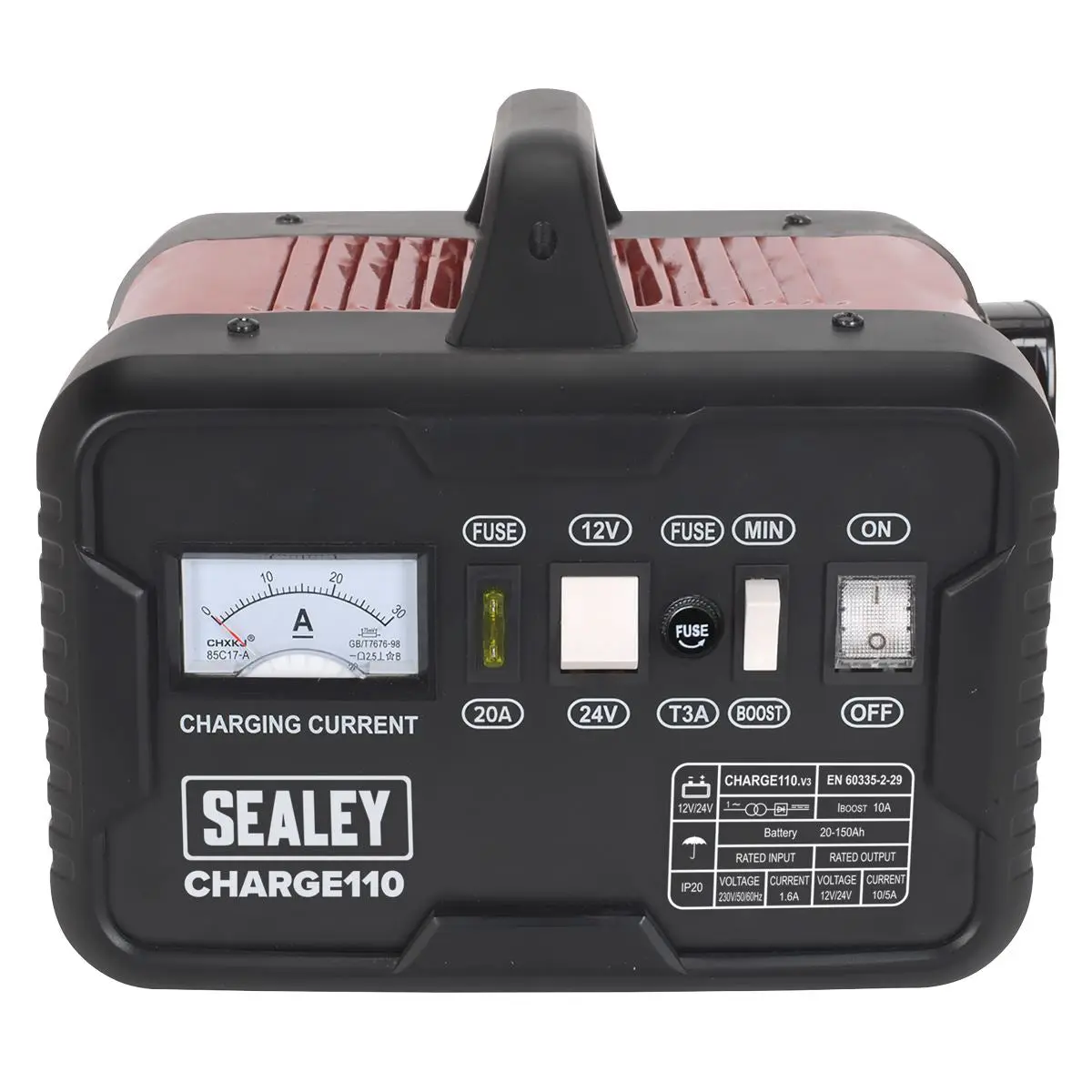 Sealey Battery Charger 14Amp 12V/24V 230V - Image 2