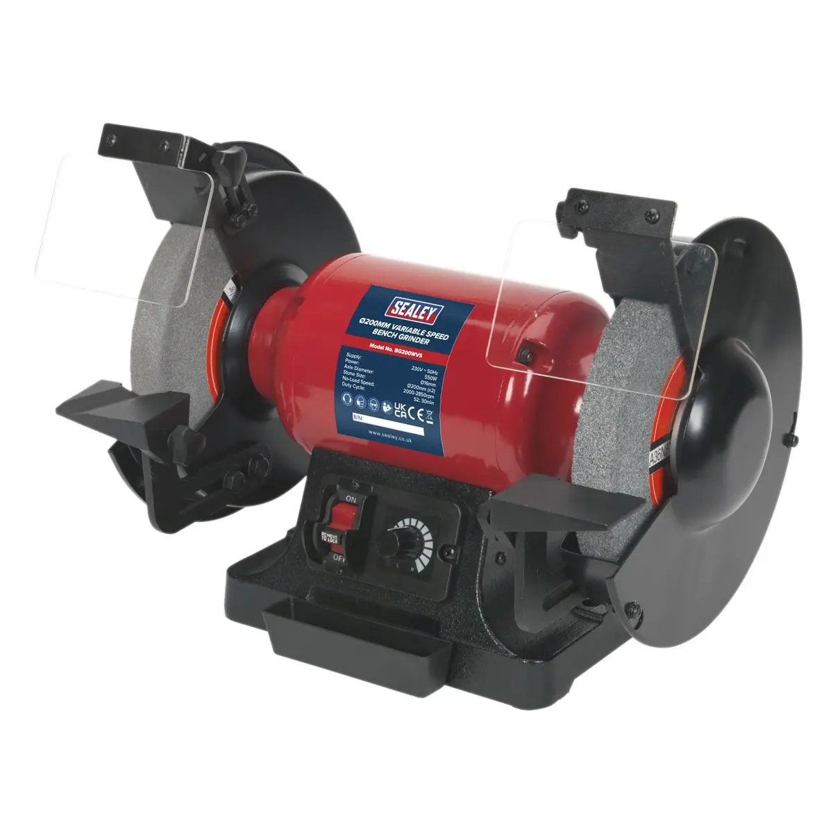 Sealey Bench Grinder Ø200mm Variable Speed - Image 2