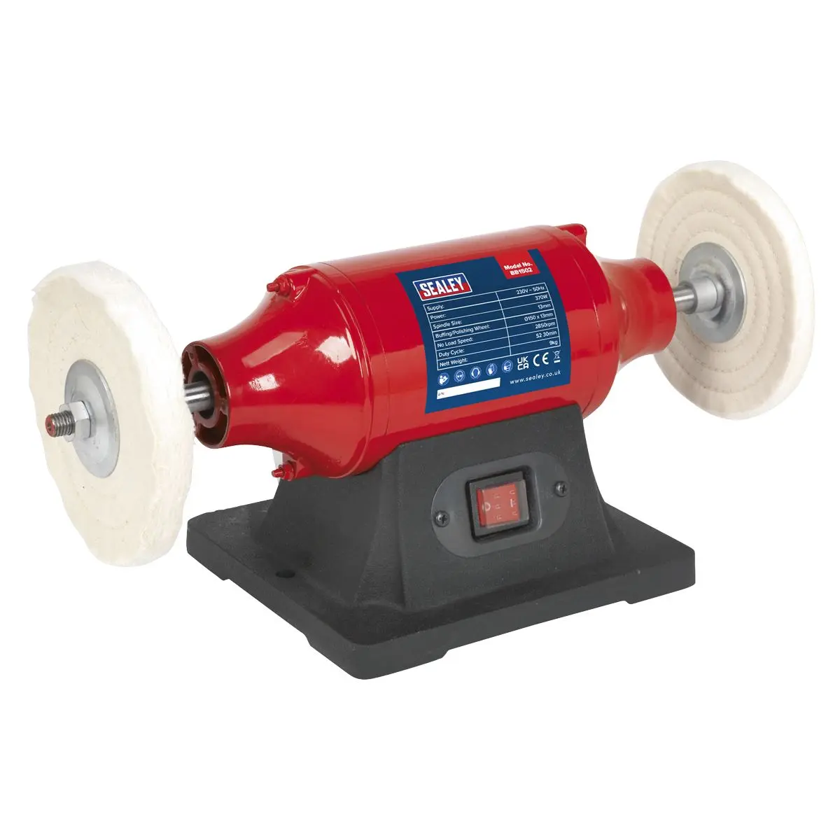 Sealey Bench Mounting Buffer/Polisher Ø150mm 370W/230V - Image 7