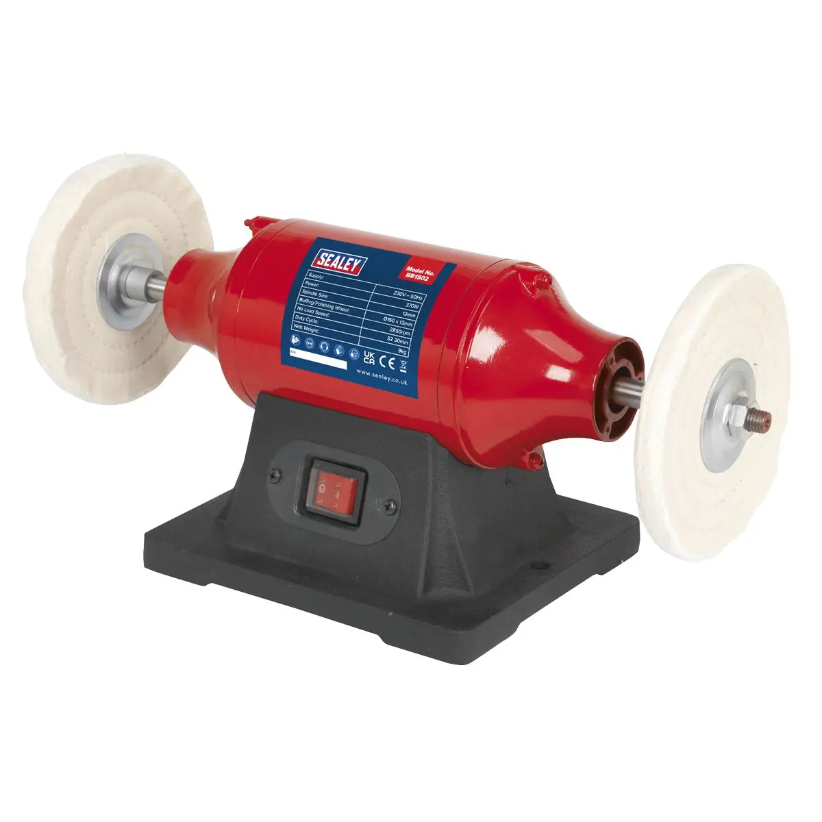 Sealey Bench Mounting Buffer/Polisher Ø150mm 370W/230V - Image 8