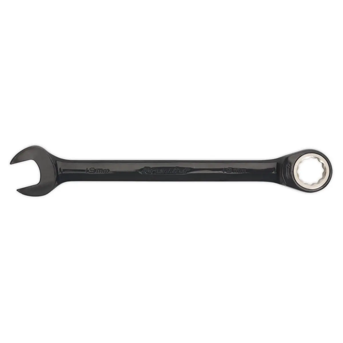 Sealey Black Series 7 Piece Combination Ratchet Spanner Set 8-19mm Slim Style - Image 6