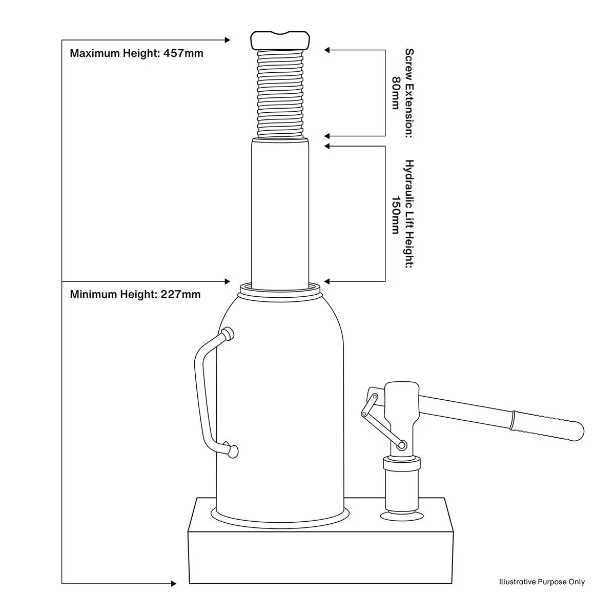 Sealey Bottle Jack 12 Tonne - Image 3
