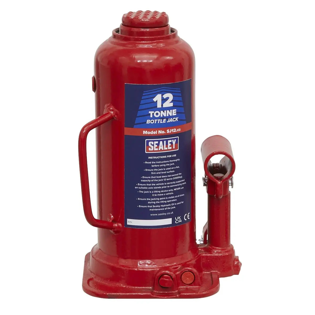 Sealey Bottle Jack 12 Tonne - Image 5
