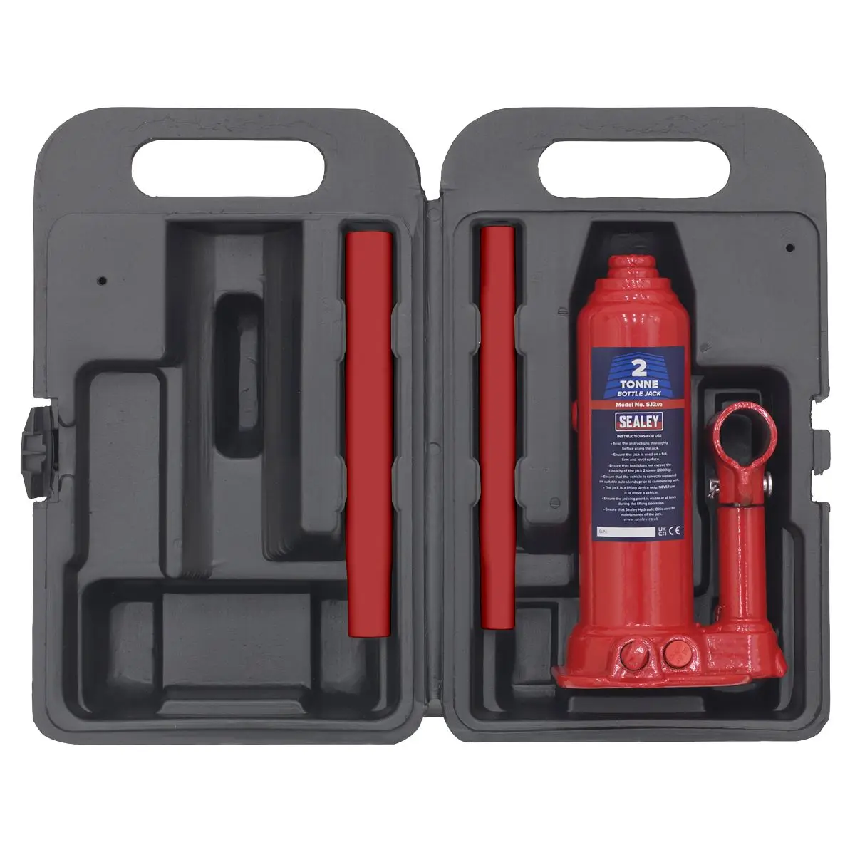 Sealey Bottle Jack 2 Tonne with Storage Case - Image 2