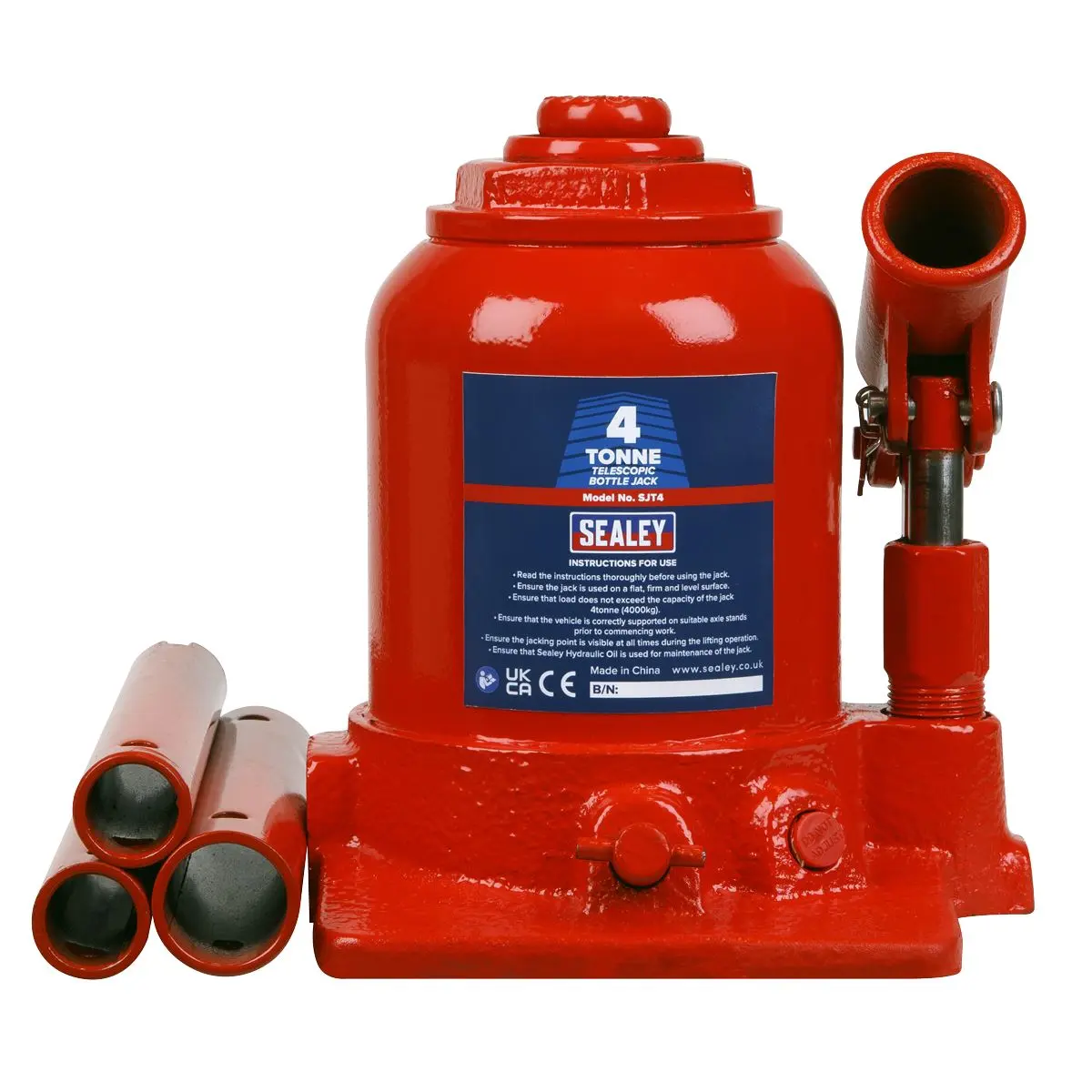 Sealey Telescopic Bottle Jack 4 Tonne - Image 5