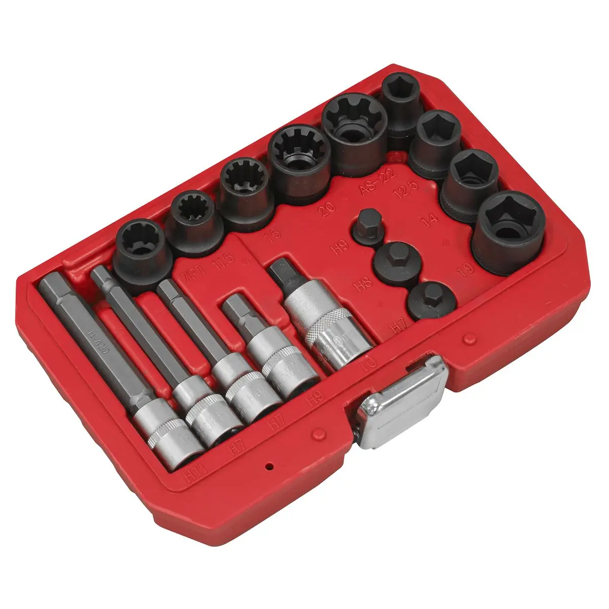 Sealey Brake Caliper Socket Set 17pc - Image 10