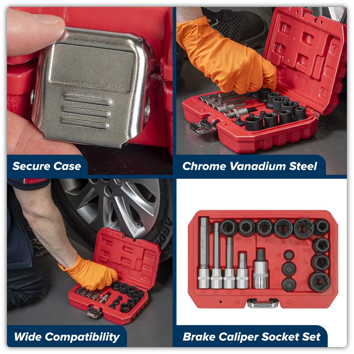 Sealey Brake Caliper Socket Set 17pc - Image 5