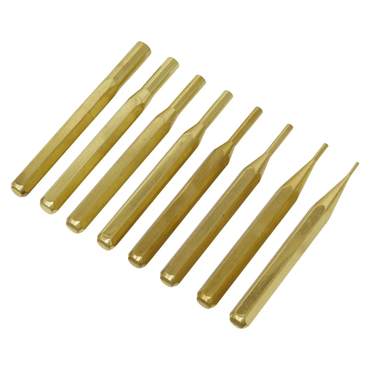 Sealey Brass Pin Punch Set 8pc - Image 2