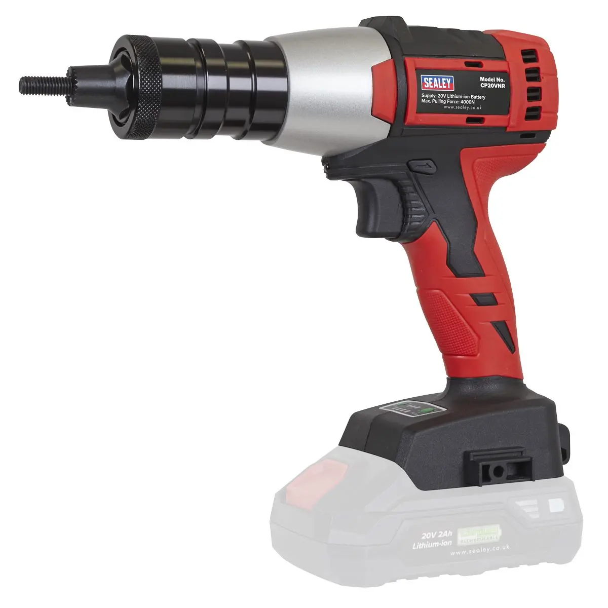 Sealey Brushless Cordless Nut Riveter 20V 2Ah SV20 Series - Image 6