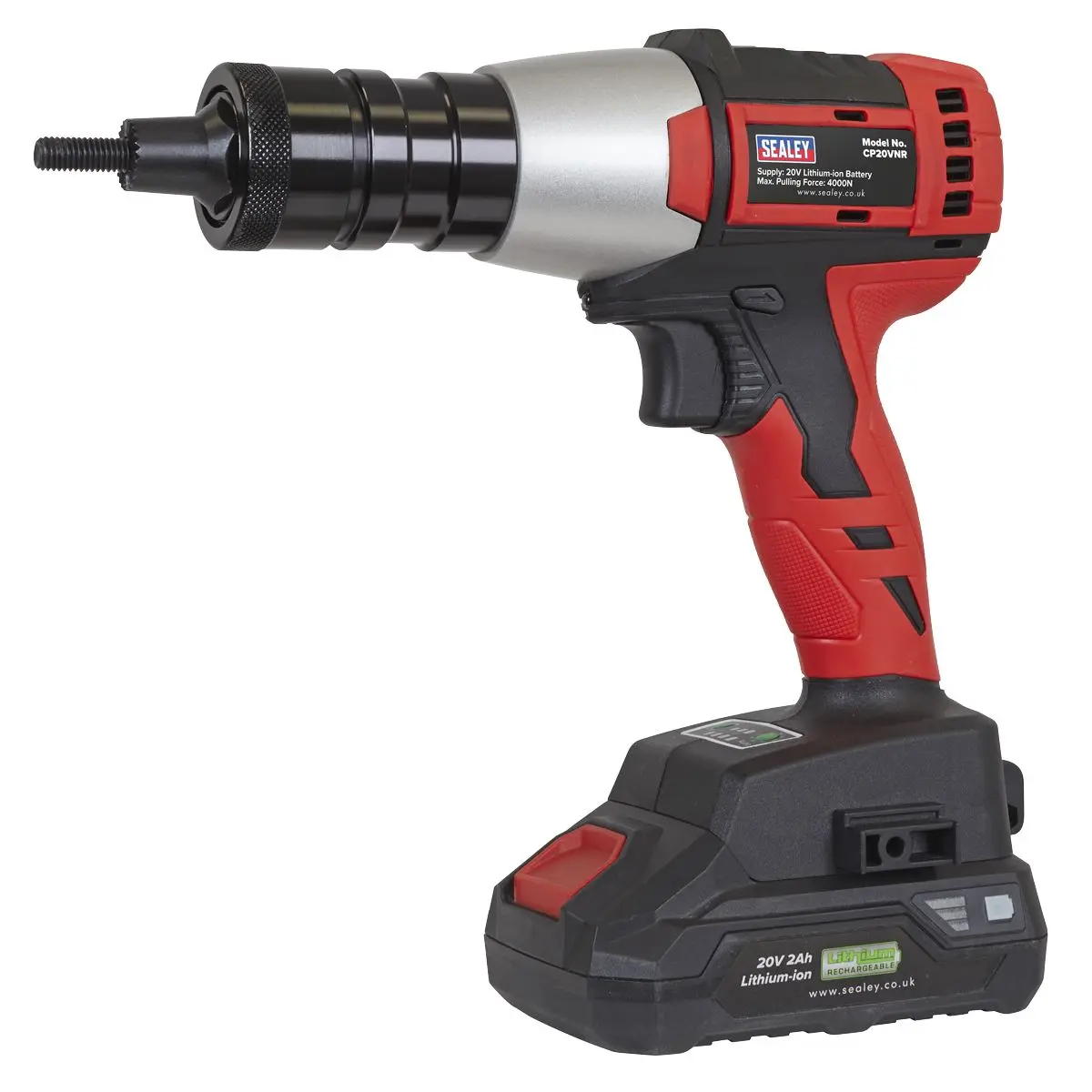Sealey Brushless Cordless Nut Riveter 20V SV20 Series - Body Only - Image 7