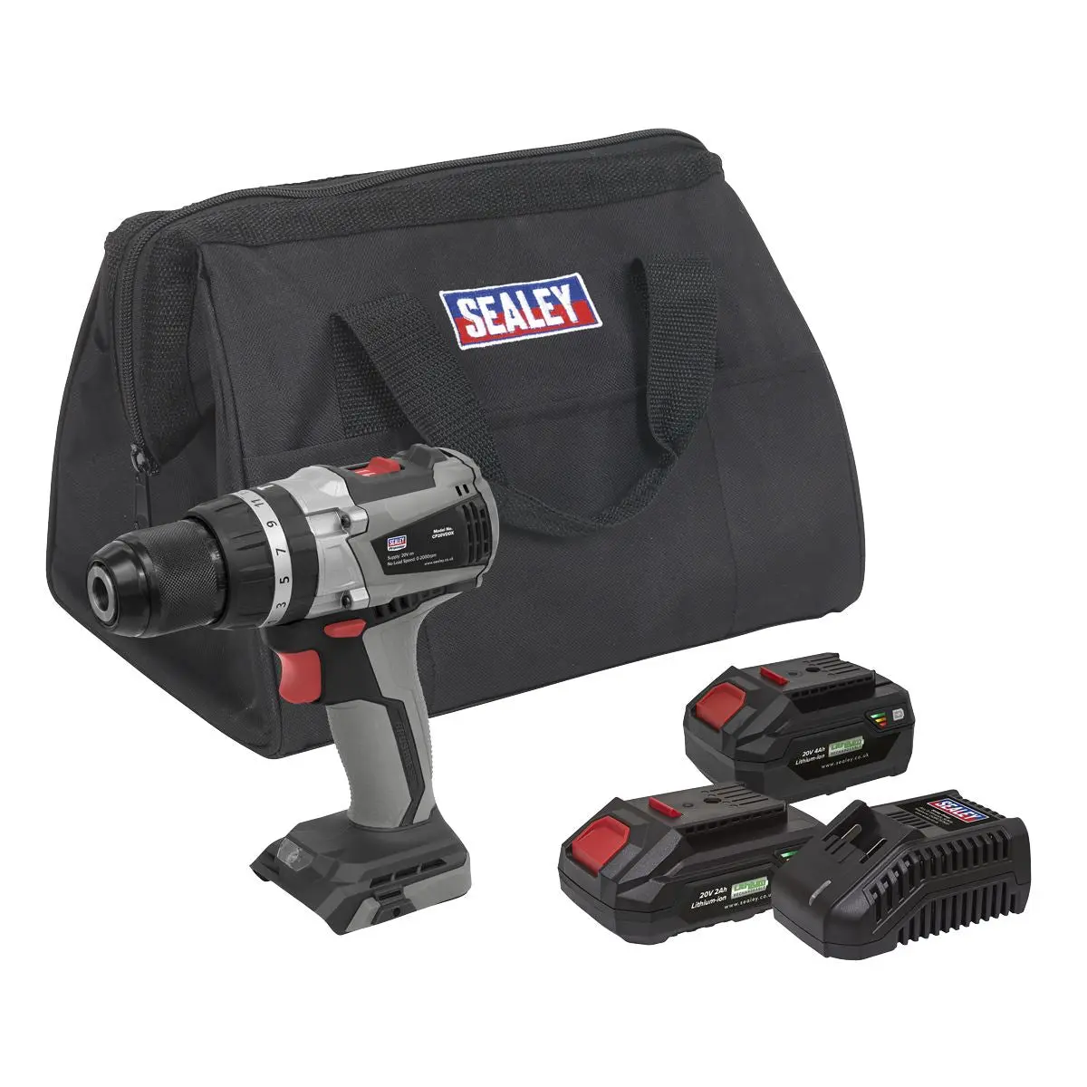 Sealey Premier Brushless Combi Drill Kit Ø13mm 20V SV20 Series - 2 Batteries