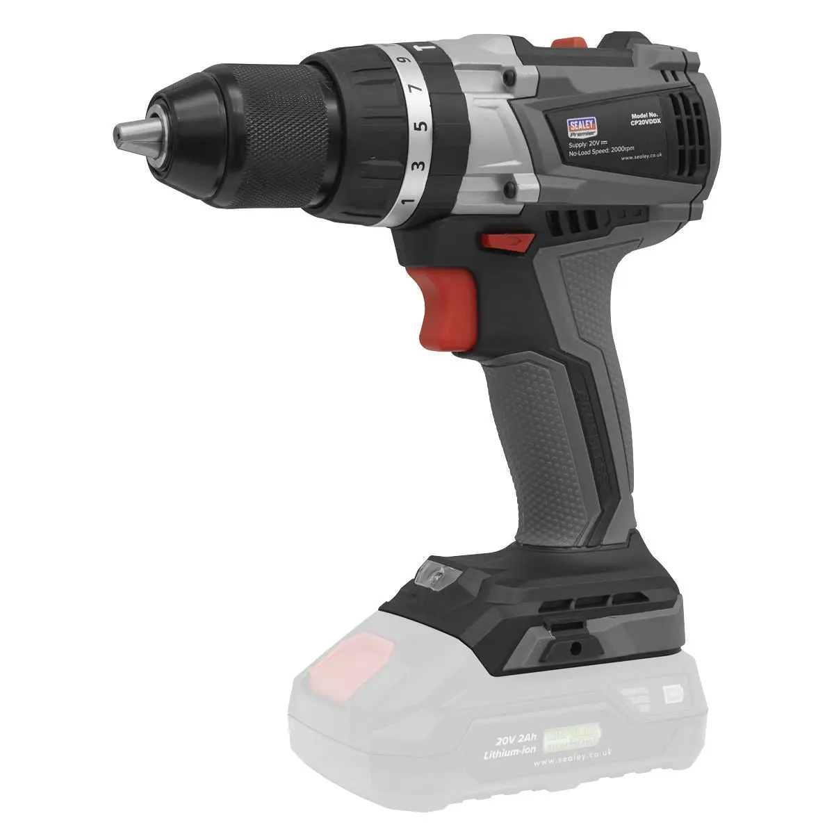 Sealey Premier Brushless Combi Drill Kit Ø13mm 20V SV20 Series - 2 Batteries - Image 6