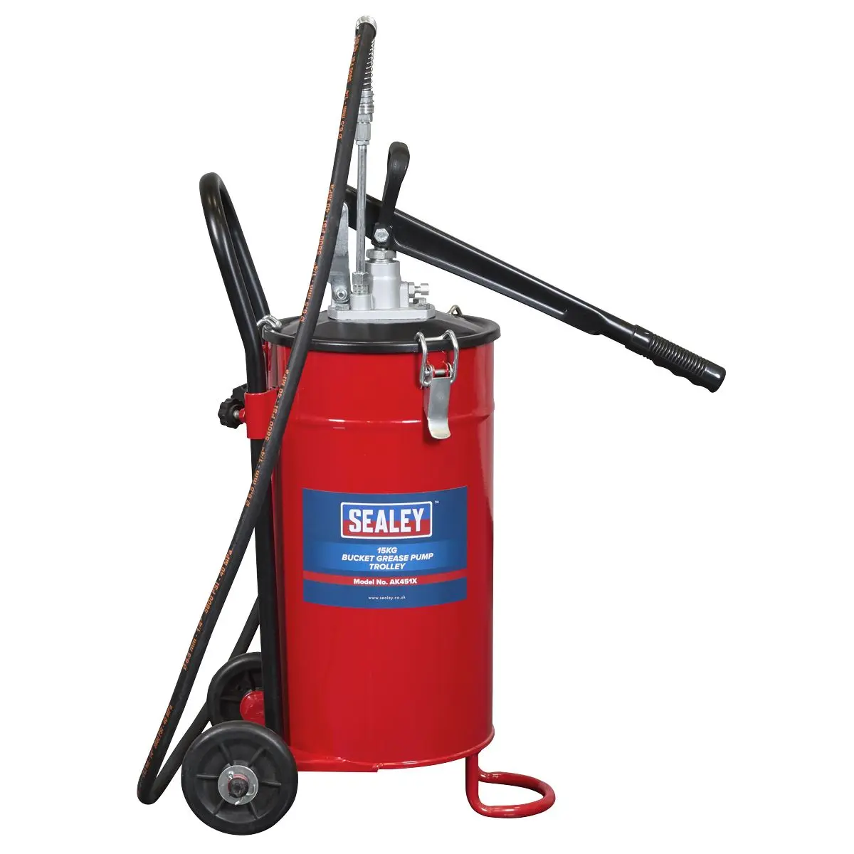 Sealey Bucket Grease Pump Trolley 15kg - Image 2