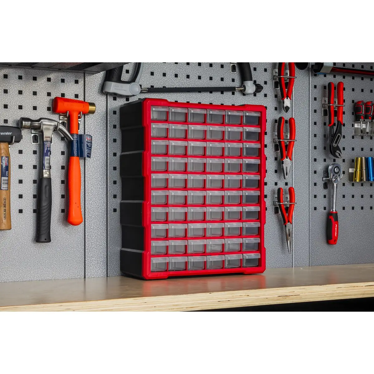 Sealey Cabinet Box 60 Drawer - Red/Black - Image 3